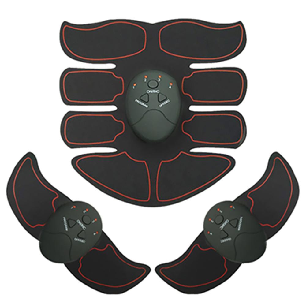 Electric Abdominal Muscle Training Machine with adhesive pads for muscle stimulation and body slimming.