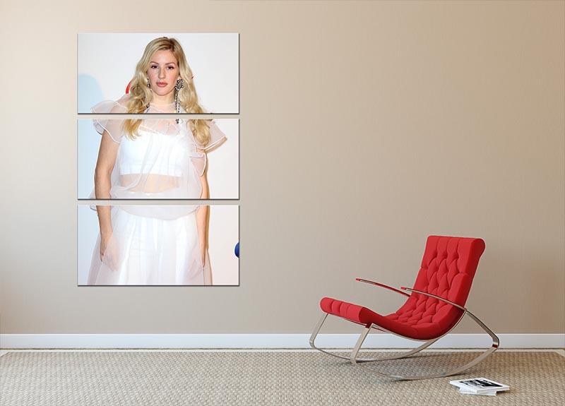 Ellie Goulding 3 Split Panel Canvas Print featuring vibrant colors and elegant design, perfect for home decor.