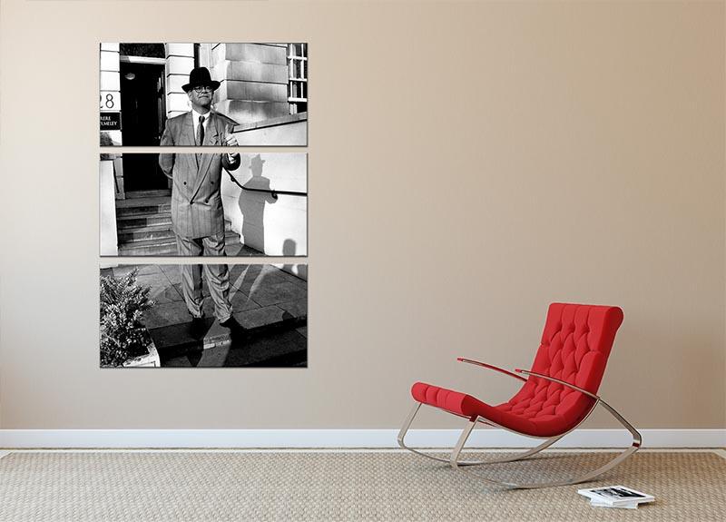 Elton in 1988 3 Split Panel Canvas Print showcasing vibrant colors and artistic design, perfect for home or office decor.