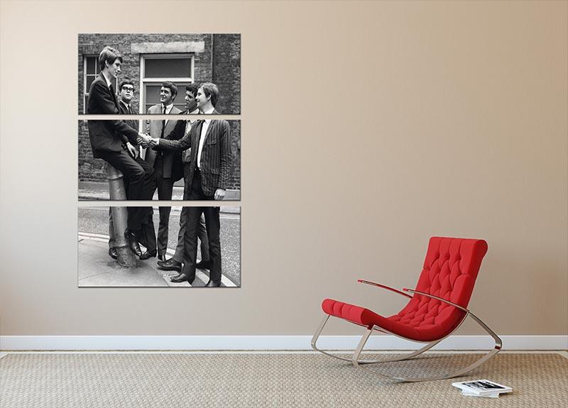 A stunning 3-panel canvas print featuring Elton John with his early group Bluesology, showcasing vibrant colors and intricate details.