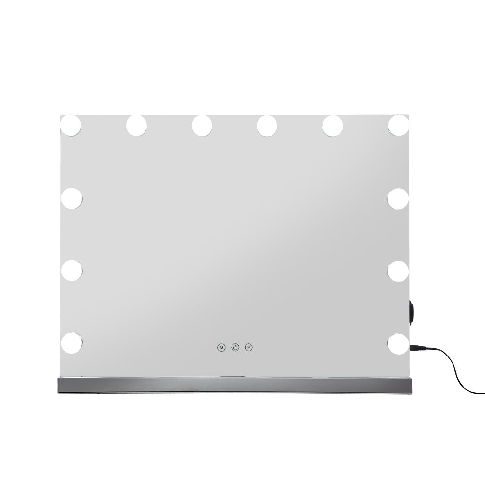 Embellir Hollywood Frameless Makeup Mirror with 15 LED lights, showcasing a sleek design and touch control features.