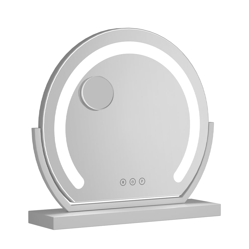 Embellir Hollywood Makeup Mirror with LED lights, showcasing a stylish aluminium frame and touch control features.