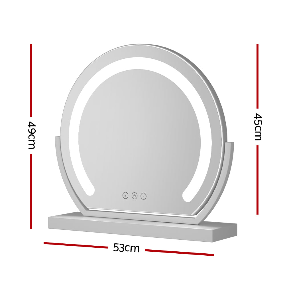 Embellir Hollywood Makeup Mirror with LED lights, showcasing a stylish aluminium frame and touch control features.