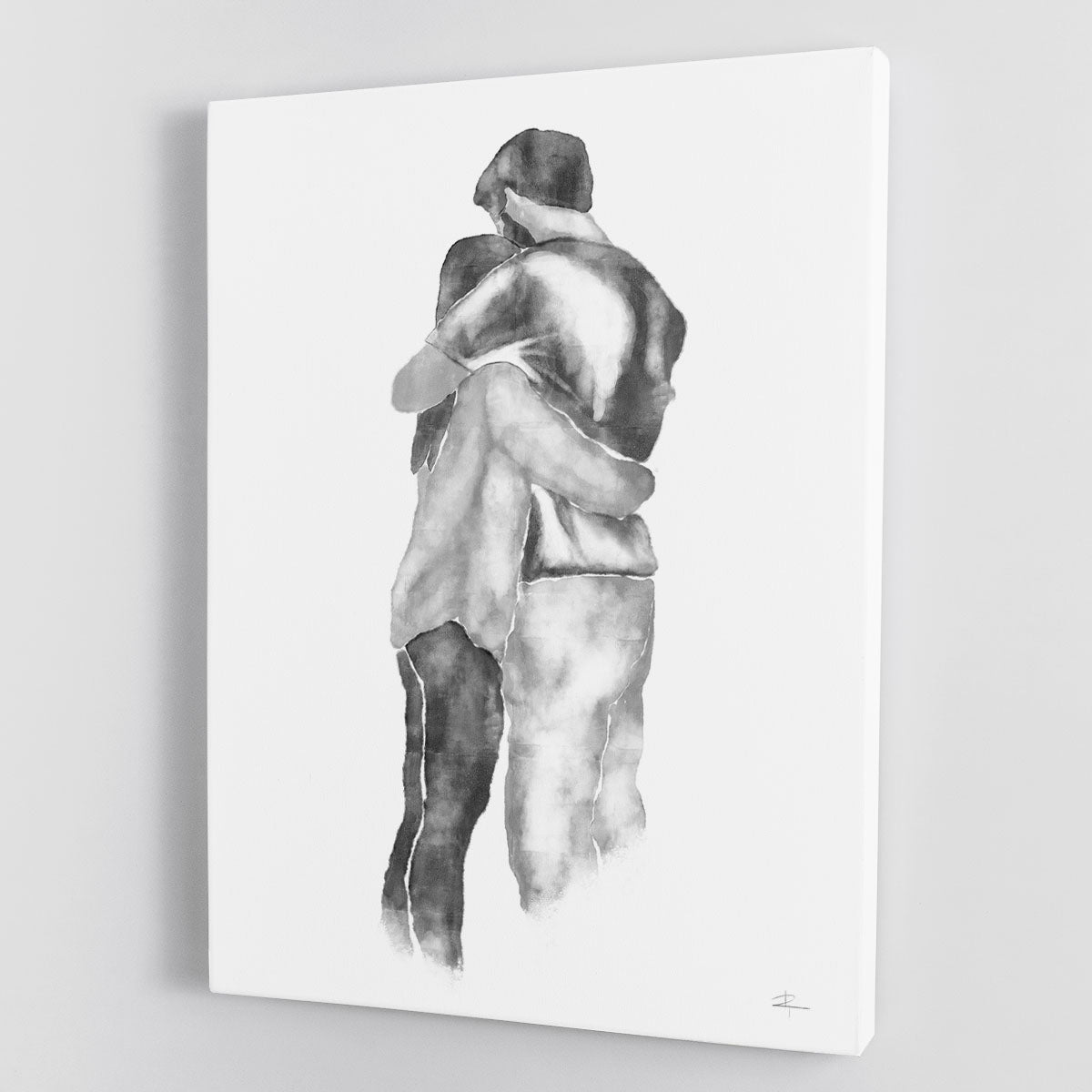 A beautiful Embrace Canvas Print showcasing modern art and nature themes, perfect for home decor.
