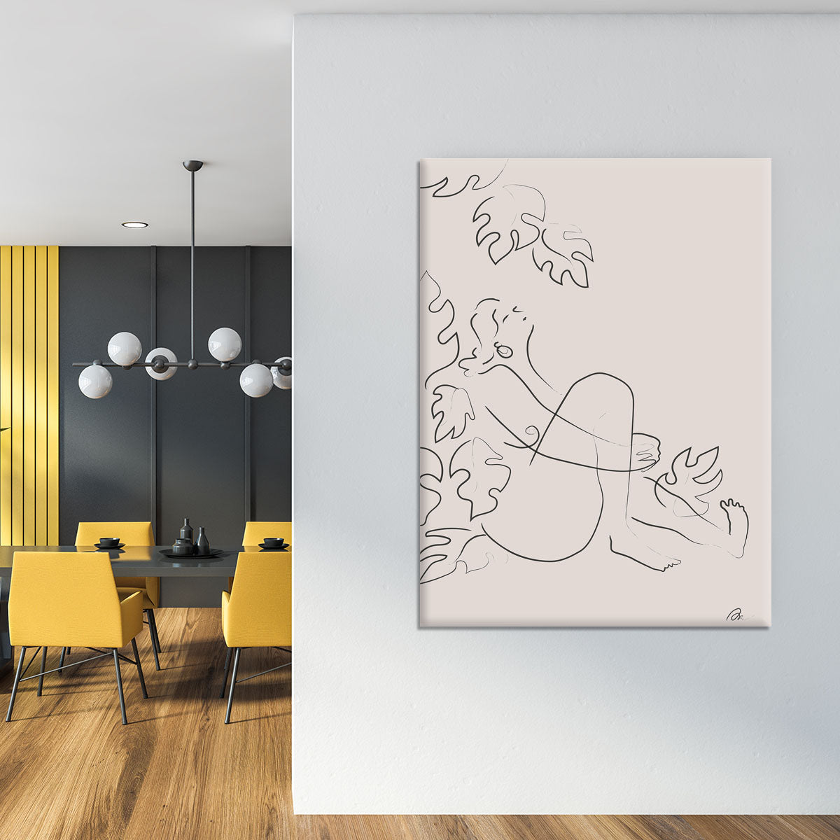 Embrace Nature Beige Canvas Print featuring serene nature-inspired design in soft beige tones, perfect for home or office decor.