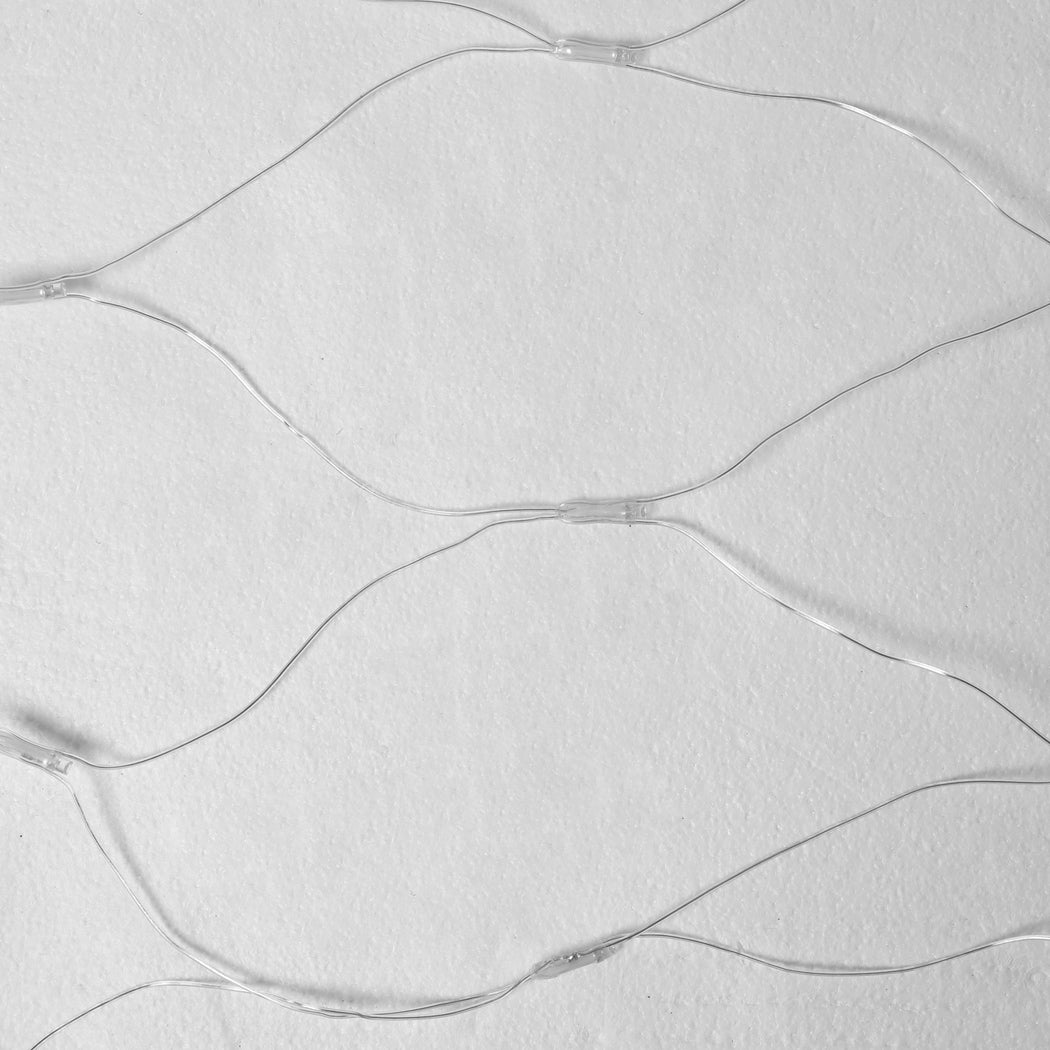 EMITTO 300LED Christmas Net Lights displayed in a festive setting, showcasing their bright illumination and mesh design.