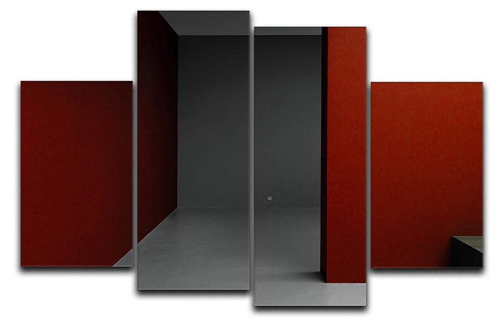 A beautifully arranged 4-split panel canvas artwork showcasing a cohesive design across four separate panels, enhancing wall decor.