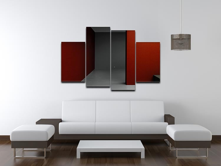 A beautifully arranged 4-split panel canvas artwork showcasing a cohesive design across four separate panels, enhancing wall decor.