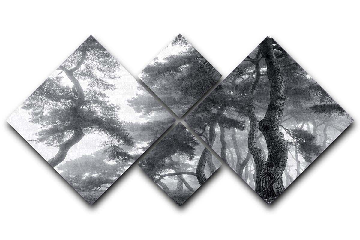 Endure For A Hundred Years 4 Square Multi Panel Canvas featuring four equal square sections creating a harmonious artwork.