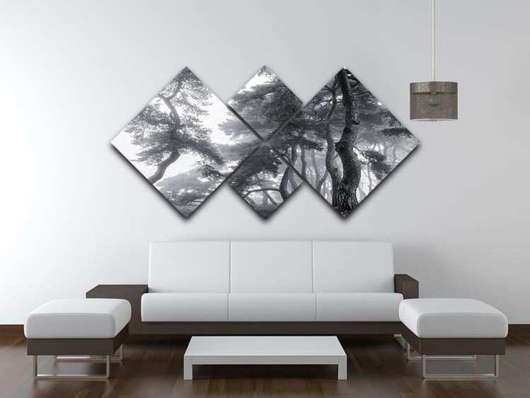 Endure For A Hundred Years 4 Square Multi Panel Canvas featuring four equal square sections creating a harmonious artwork.