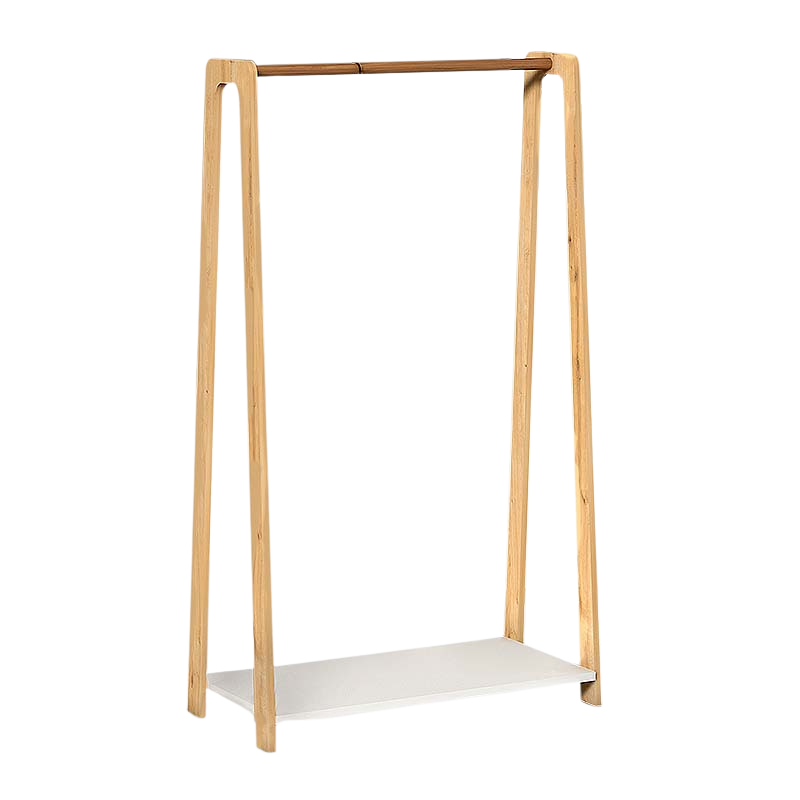 EMILIA White - Oak Entryway Furniture, featuring a stylish design with melamine surface and solid wood rail, perfect for organizing your space.