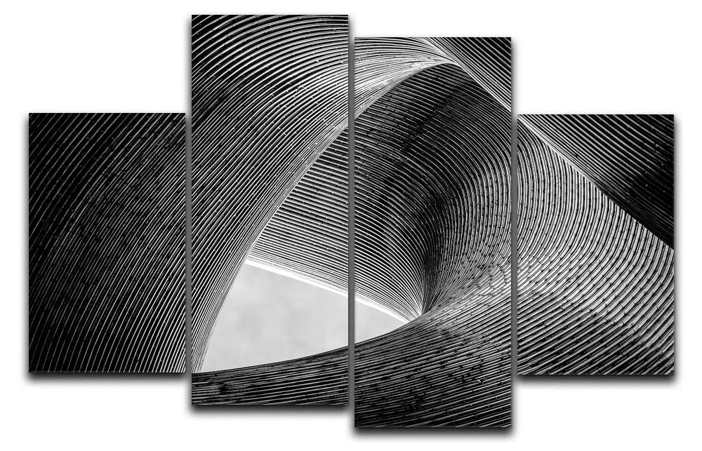 Entwined 4 Split Panel Canvas artwork featuring four equal sections creating a cohesive design, perfect for modern decor.