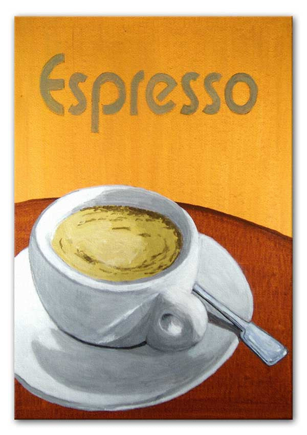 Espresso Coffee Cup canvas print showcasing a beautifully designed coffee cup with artistic elements, perfect for home decor.
