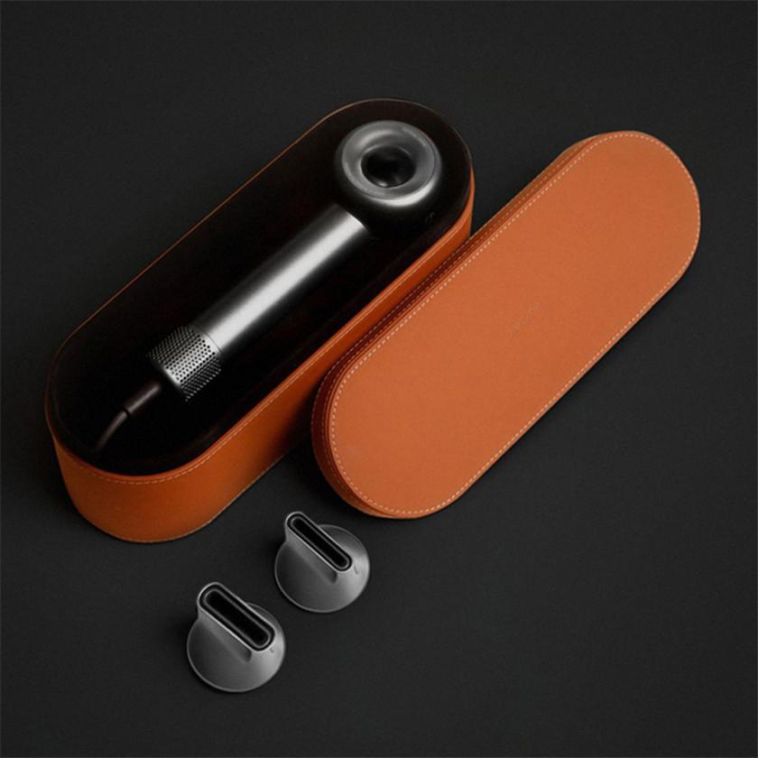 ZHIBAI Dreame Hair Dryer and Curler in black and pink, showcasing its compact design and stylish gift box.