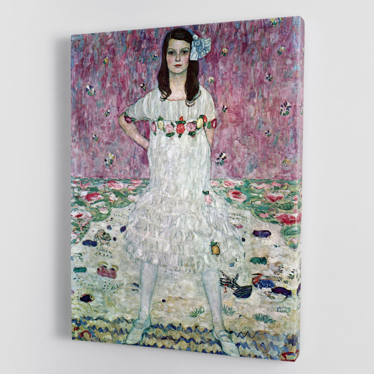 Eugenia Primavesi by Klimt canvas print showcasing intricate patterns and vibrant colors, perfect for home decor.