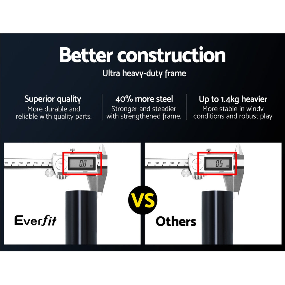 Everfit Portable Soccer Rebounder Net with sturdy steel frame and high-density PE net, ideal for soccer training.