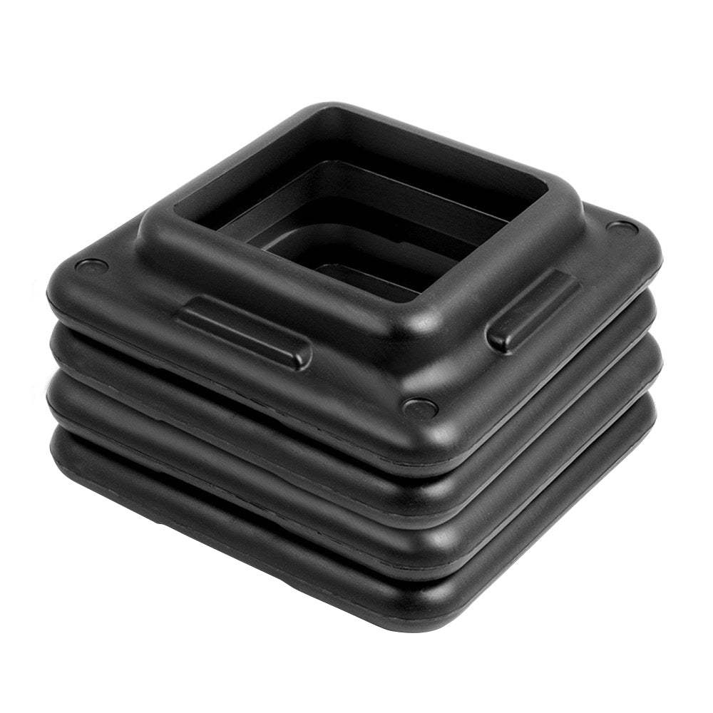 Everfit Set of 4 Aerobic Step Risers in black, designed for home workouts, featuring non-skid pads for safety and stability.
