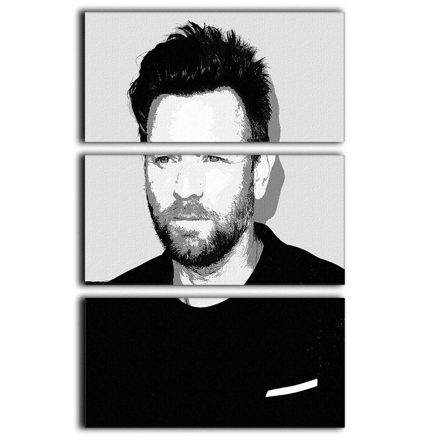 Ewan McGregor Pop Art 3 Split Panel Canvas Print showcasing vibrant colors and modern design, perfect for home decor.