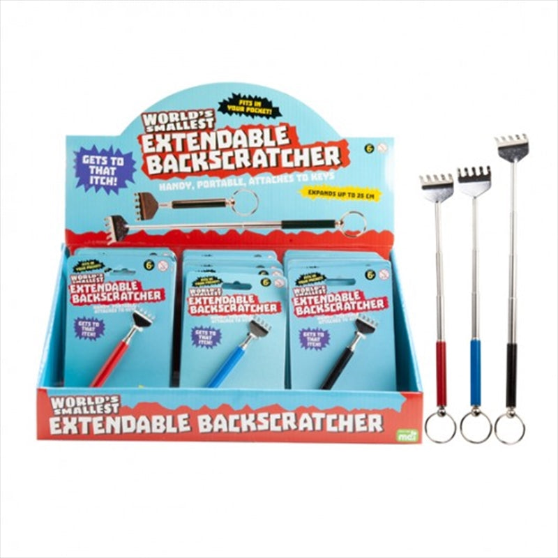 Extendable Back Scratcher in a compact design, showcasing its portability and expandable feature.