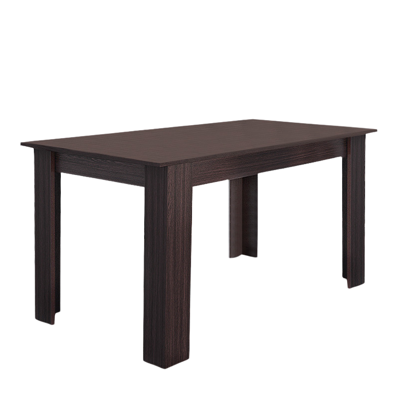 RASMUS Extending Dining Table in Wenge, showcasing its elegant design and extendable feature.