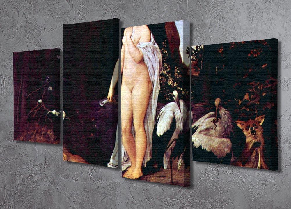 Fable by Klimt 4 Split Panel Canvas artwork showcasing vibrant colors and intricate designs across four panels.