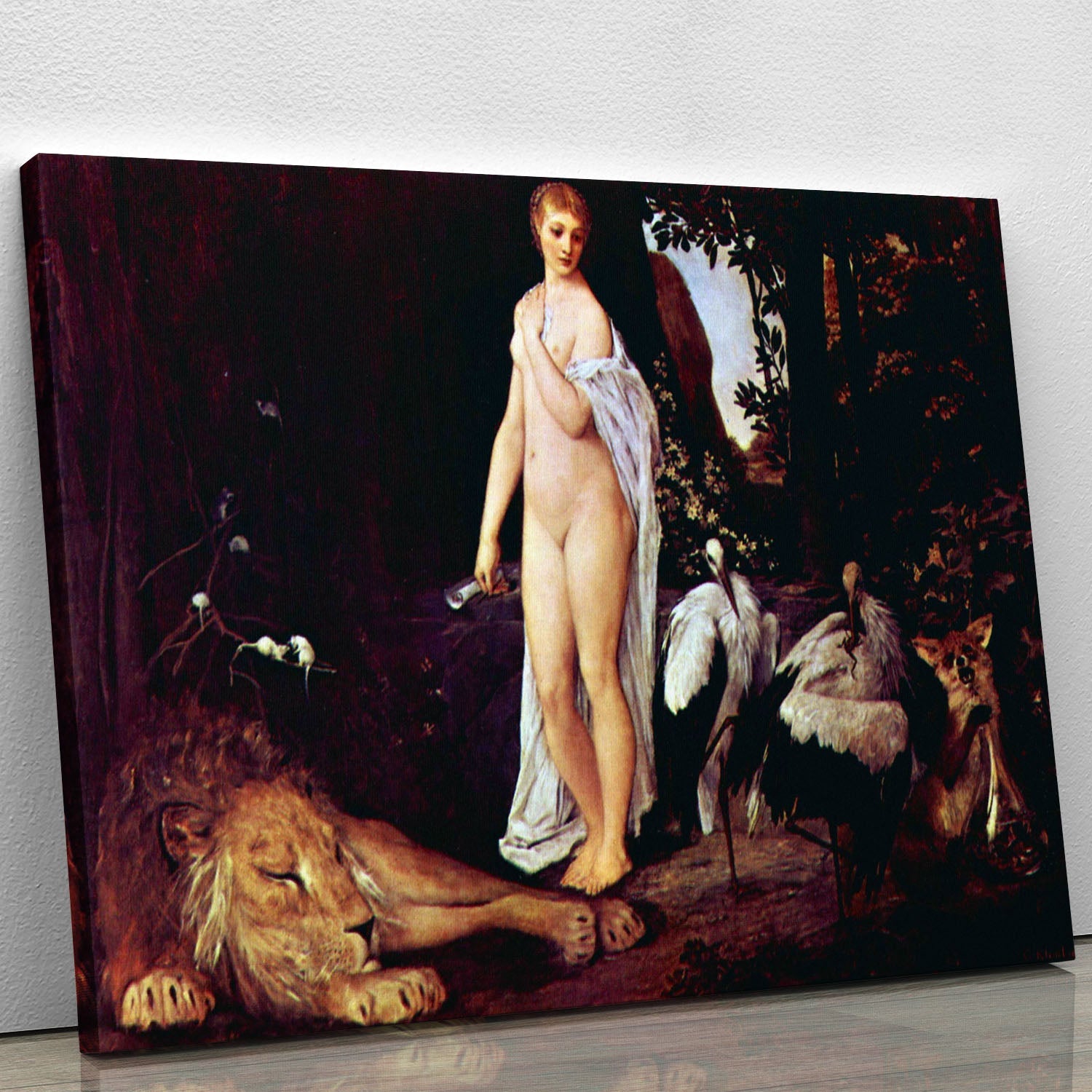 Fable by Klimt canvas print featuring intricate patterns and vibrant colors, perfect for home or office decor.