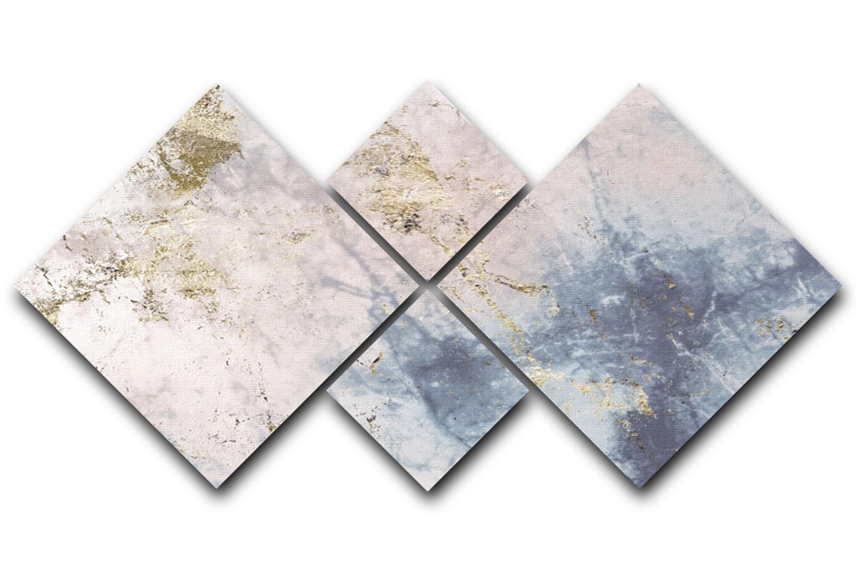 Faded Marble 4 Square Multi Panel Canvas artwork featuring four equal square panels with a soft marble design.
