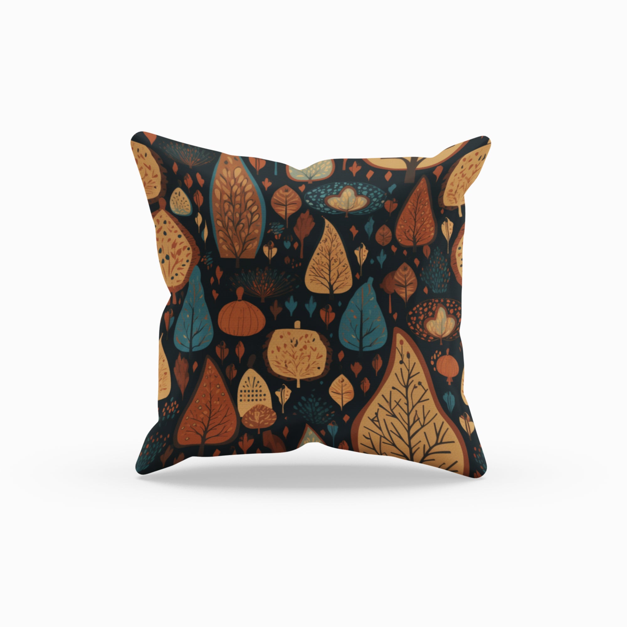 Fall Home Decor Cushion Cover by Homeezone featuring vibrant autumn colors and a light cream back, perfect for seasonal decoration.