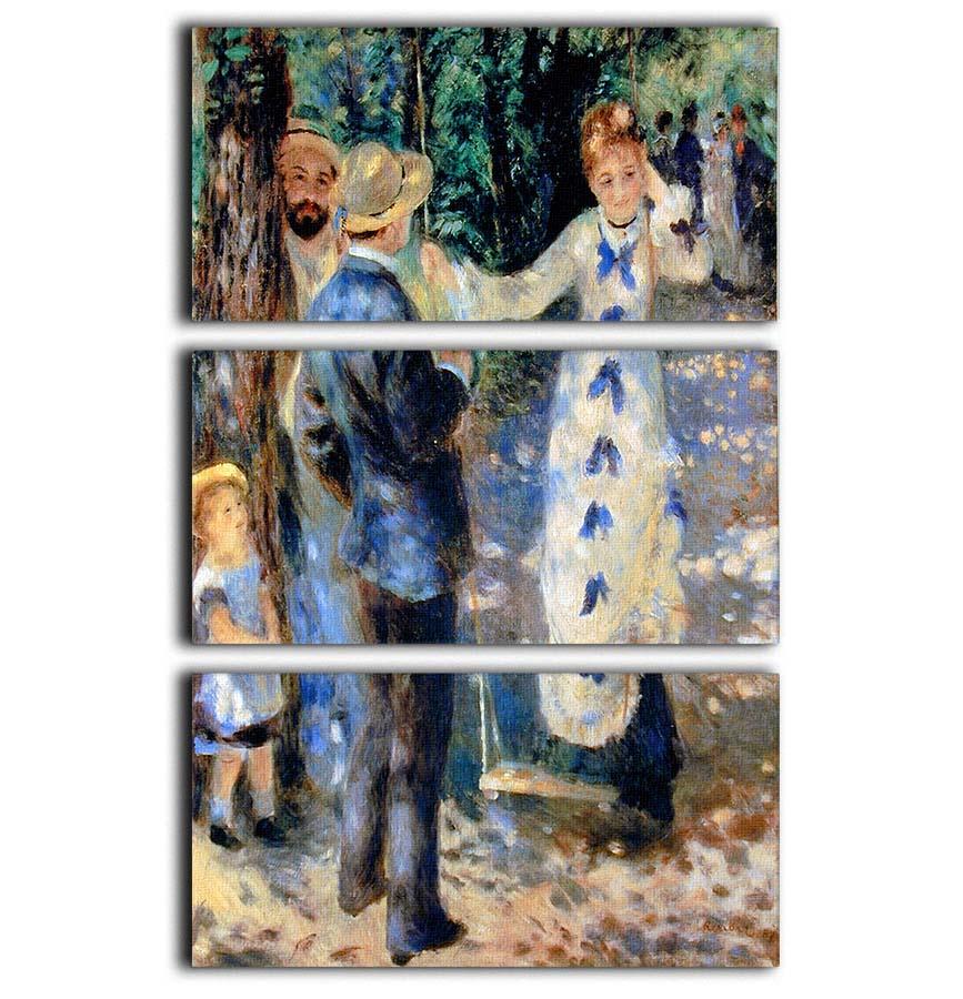 A beautiful 3-panel canvas print featuring Renoir's Famille artwork, showcasing vibrant colors and intricate details, perfect for home decor.