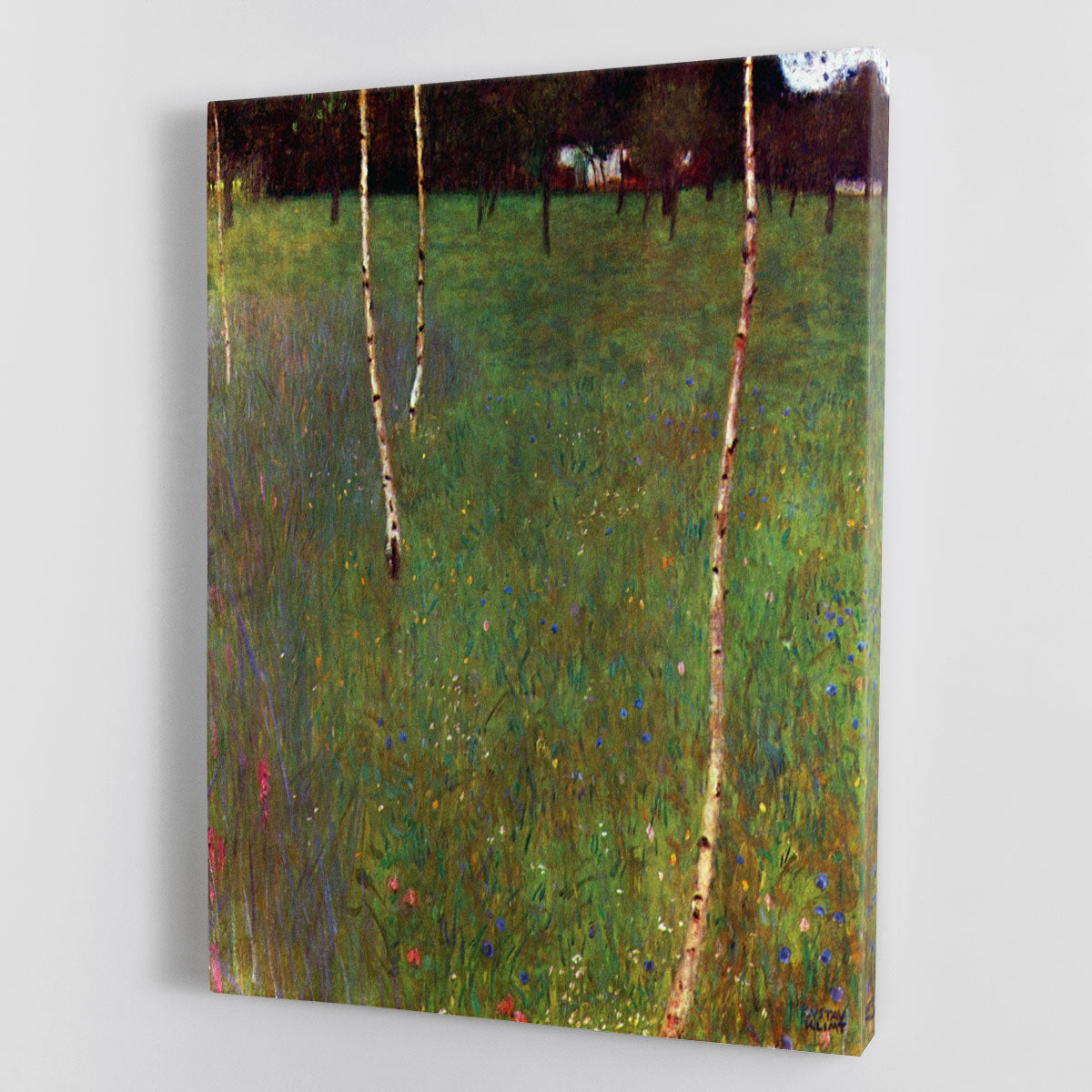 Farmhouse by Klimt canvas print showcasing vibrant colors and intricate details, perfect for home decor.