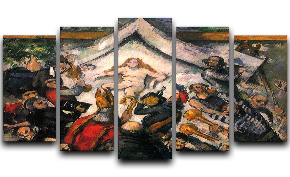 A beautiful 5-split canvas artwork titled Female by Cezanne, showcasing vibrant colors and intricate details across five panels.