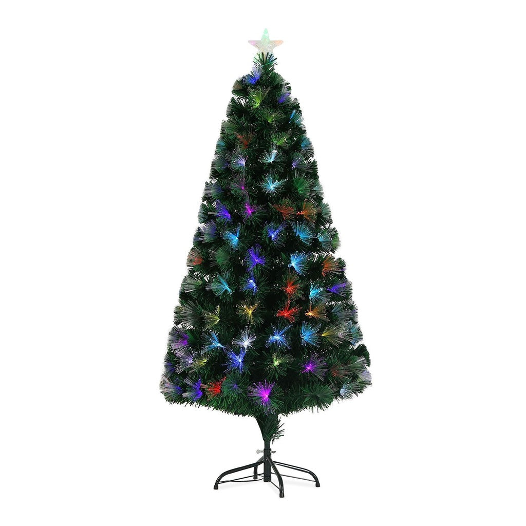 Festiss 2.1m Fiber Optic Artificial Christmas Tree with lush foliage and glowing lights, perfect for holiday decorations.