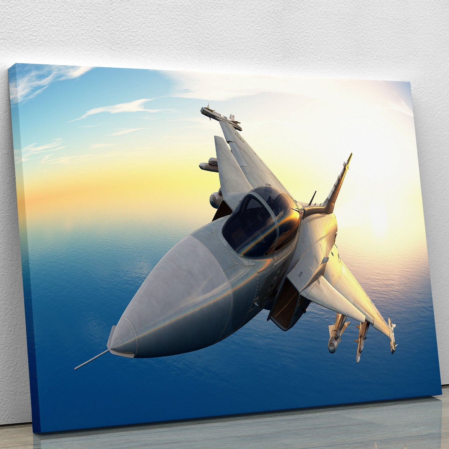 Fighter Canvas Print showcasing dynamic artwork with vibrant colors, perfect for home or office decor.