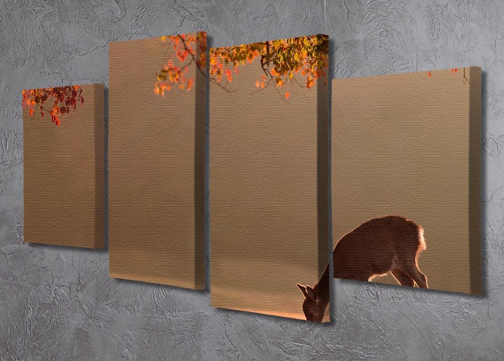 First Autumn 4 Split Panel Canvas artwork featuring vibrant autumn colors in a four-panel design.
