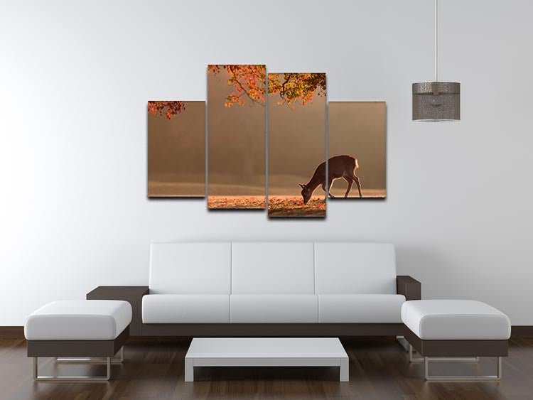 First Autumn 4 Split Panel Canvas artwork featuring vibrant autumn colors in a four-panel design.