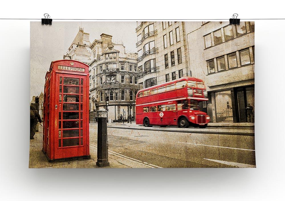Fleet Street vintage sepia canvas print showcasing historical architecture and charm, perfect for home decor.