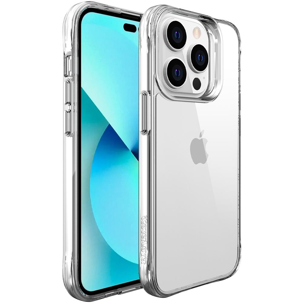 iCoverLover Shockproof Clear Case for iPhone 14 Pro Max, showcasing its transparent design and protective features.
