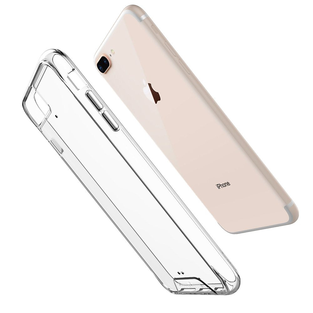 iCoverLover Clear Cover Case for iPhone 8 Plus, 7 Plus, 6S Plus, and 6 Plus, showcasing its transparent design and lightweight build.