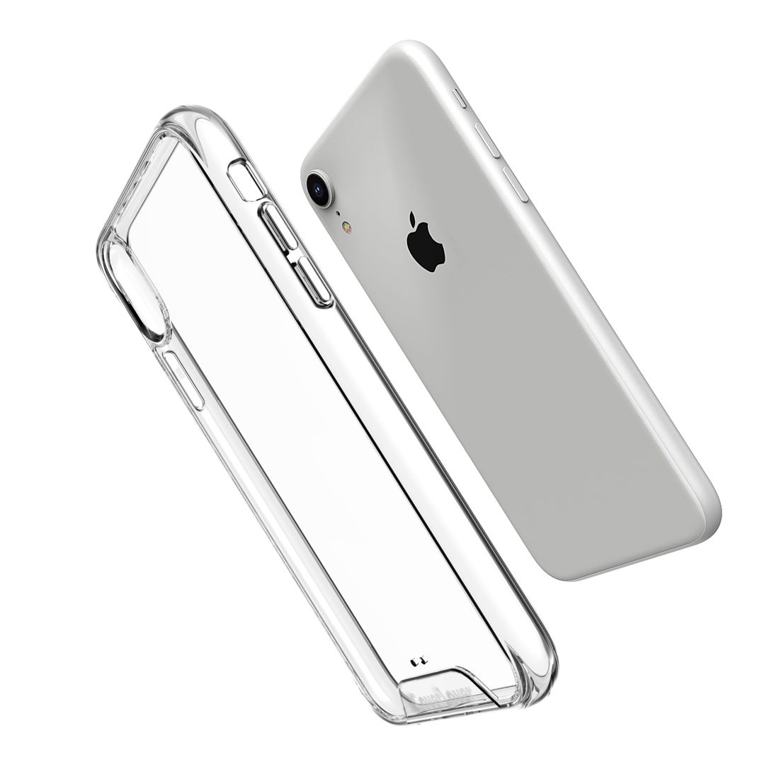 iCoverLover Shockproof Clear Case for iPhone XR, showcasing its slim design and transparent finish.