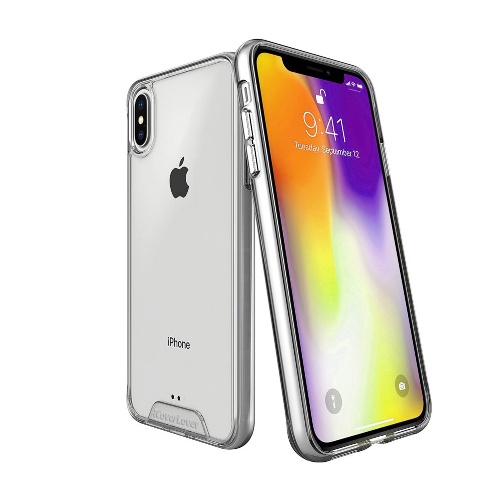 iCoverLover Ultra-thin Clear Case for iPhone XS Max, showcasing its transparent design and lightweight features.