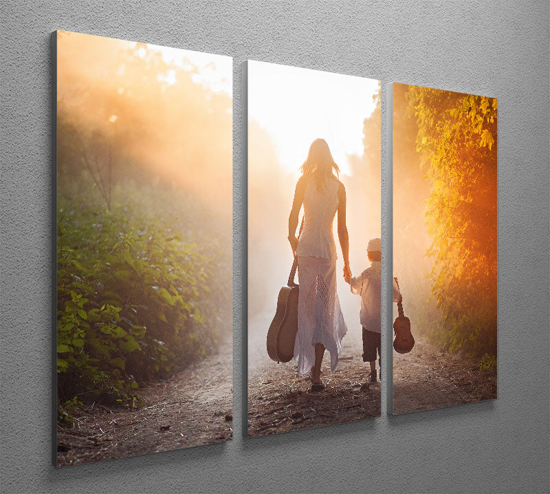 A beautiful 3-panel canvas print featuring forest musicians, showcasing vibrant colors and intricate details, perfect for home decor.