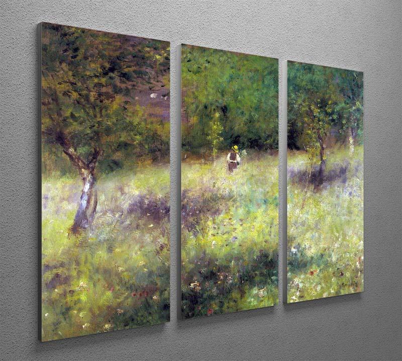 Frahling in Chatou by Renoir 3-panel canvas print showcasing vibrant colors and elegant design, perfect for home decor.