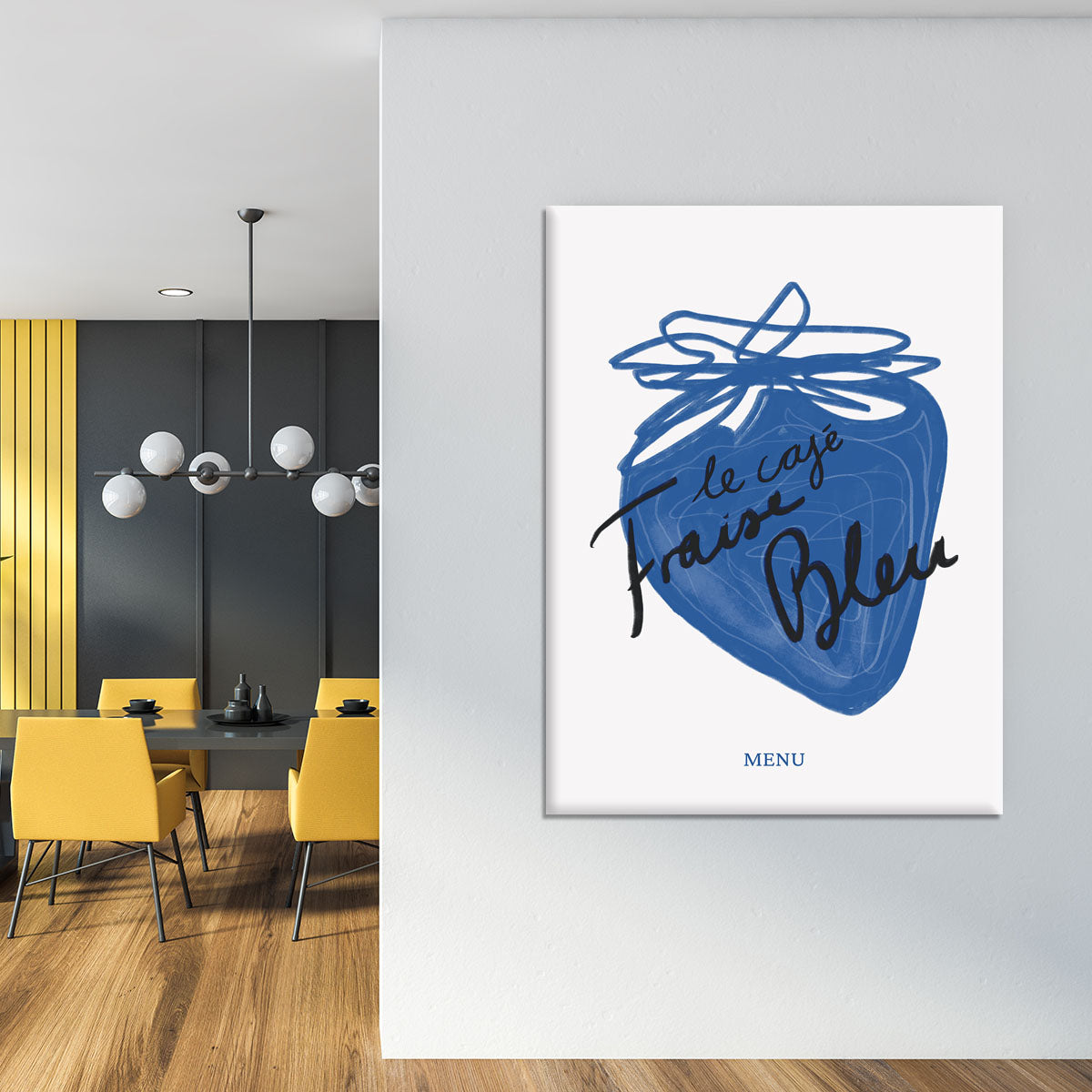 Fraise Canvas Print showcasing vibrant colors and modern design, perfect for home decor.