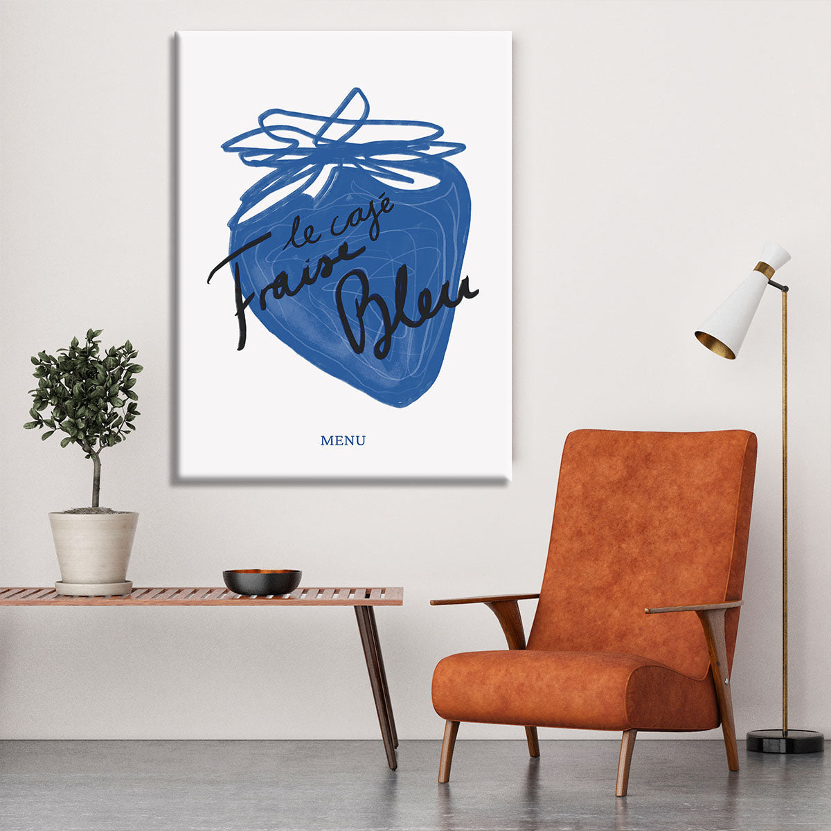 Fraise Canvas Print showcasing vibrant colors and modern design, perfect for home decor.