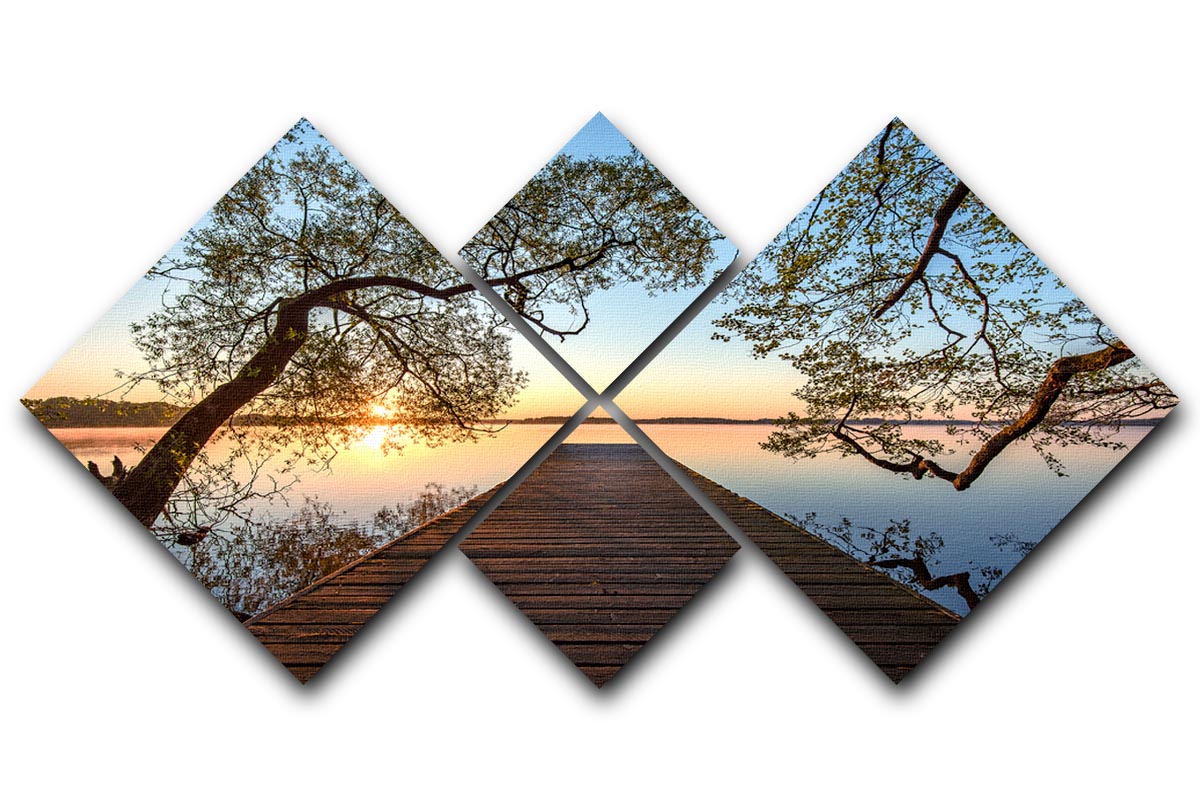 Framed 4 Square Multi Panel Canvas artwork featuring four equal square sections, beautifully arranged to create a cohesive image.