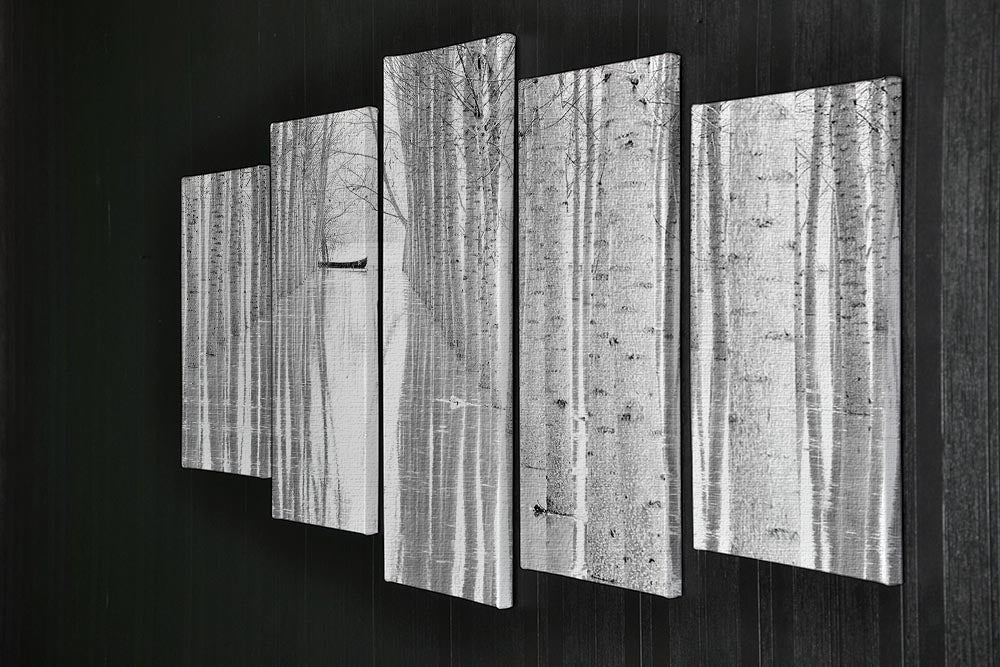 A stunning 5-panel canvas artwork featuring a cohesive design that adds depth and dimension to any space.