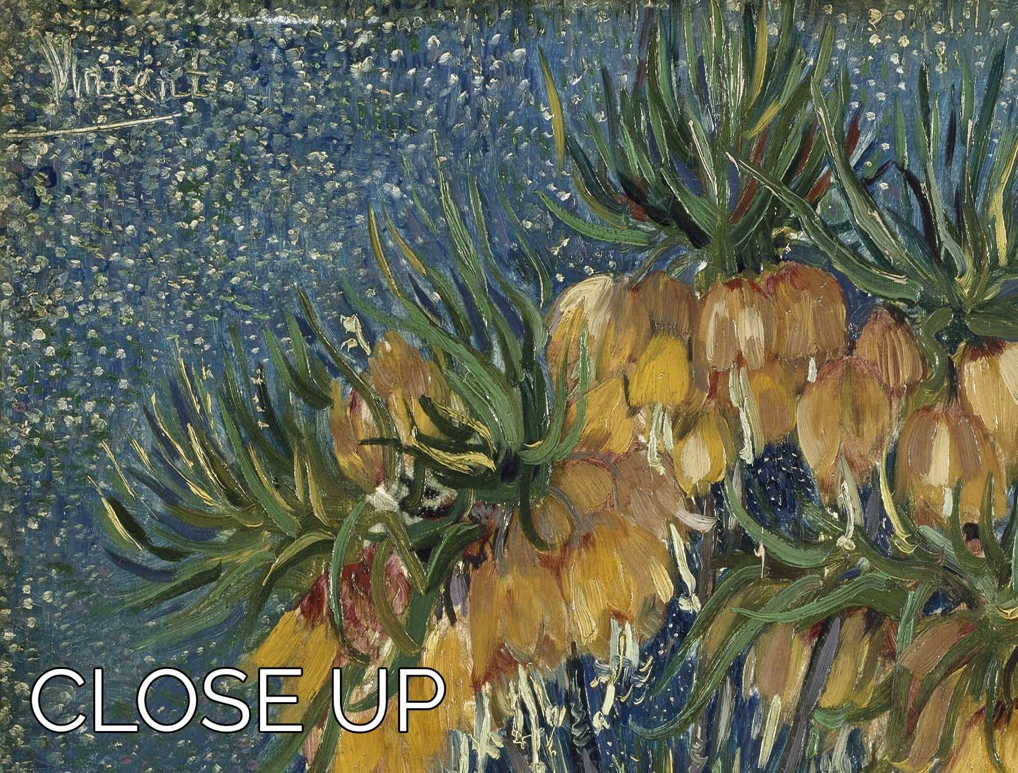 A beautiful 3-panel canvas print featuring vibrant fritillaries in a copper vase, ideal for home decor.