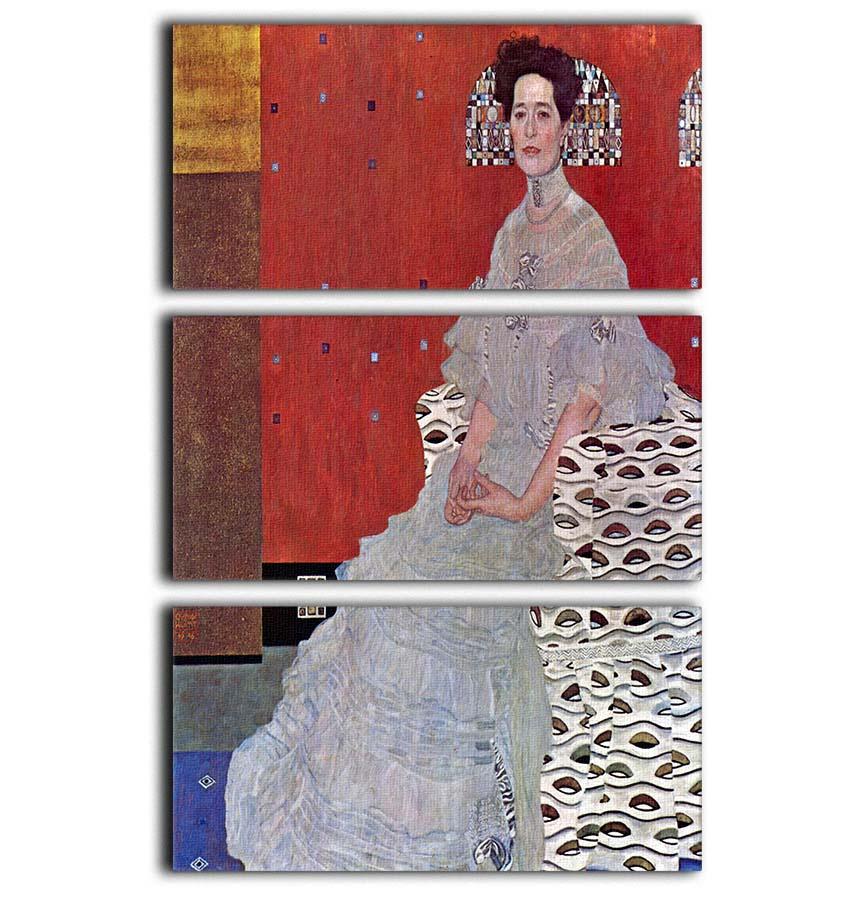Fritza Reidler Klimt 3 Split Panel Canvas Print showcasing vibrant colors and intricate designs, perfect for home or office decor.