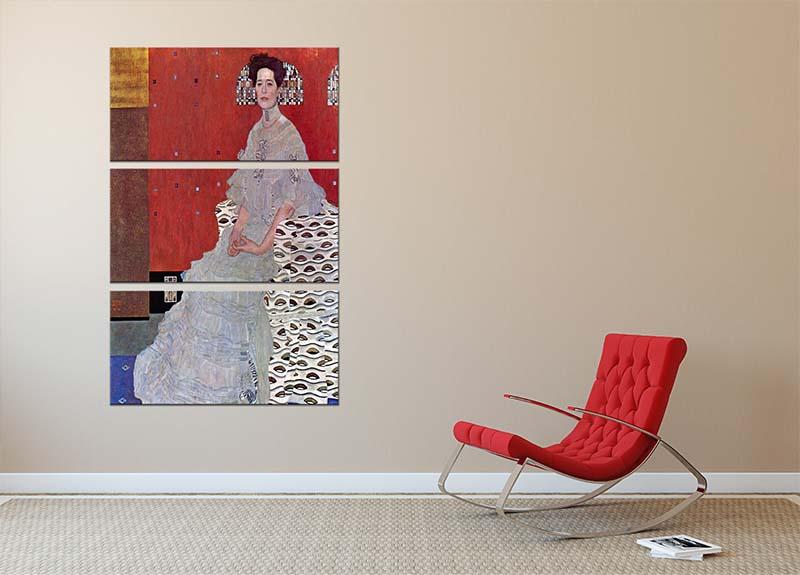 Fritza Reidler Klimt 3 Split Panel Canvas Print showcasing vibrant colors and intricate designs, perfect for home or office decor.