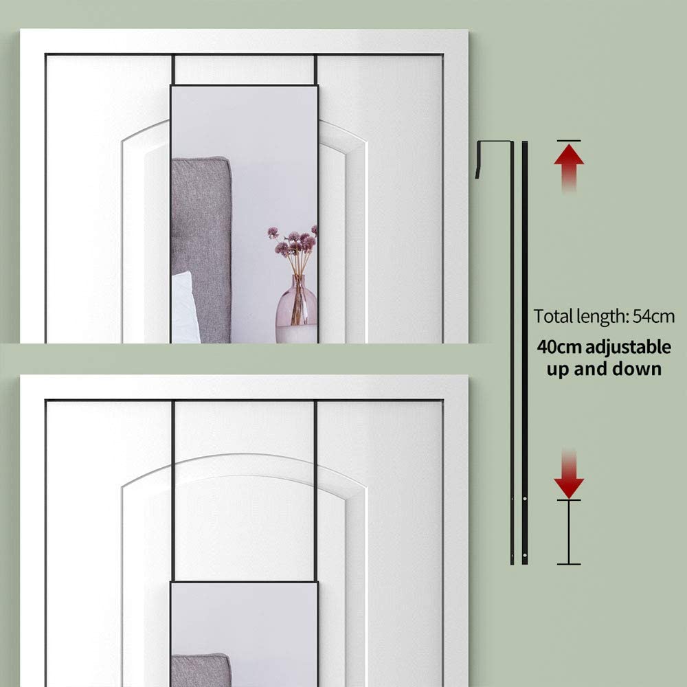A sleek black full-length mirror measuring 80 x 34 cm, designed for standing or wall mounting, perfect for bedrooms and bathrooms.